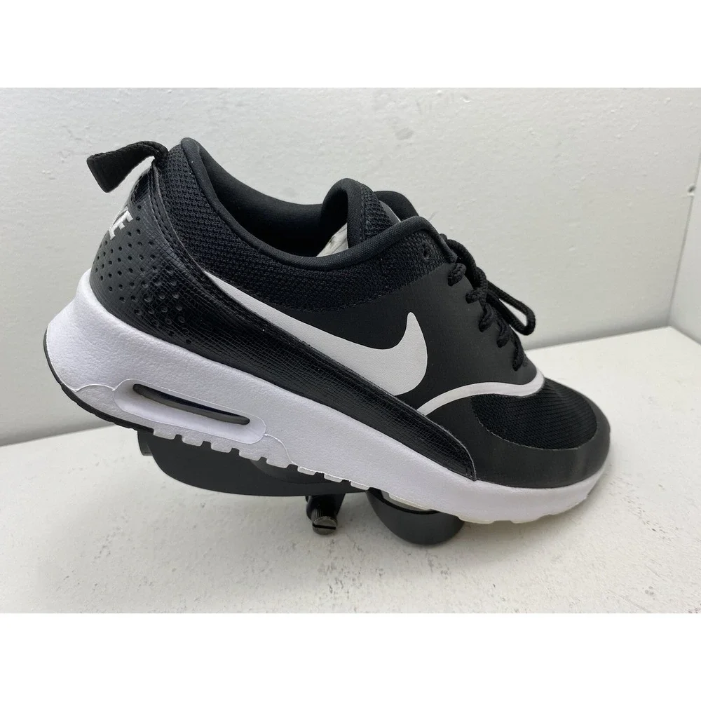 Nike Women's Air Max Thea Black Black White 599409-028 Size 7.5 Sneakers.